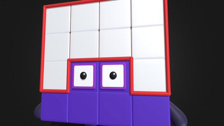 Numberblocks 16 3D Model
