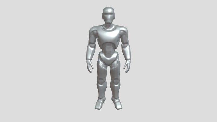 Humanoid robot with futuristic design 3D Model