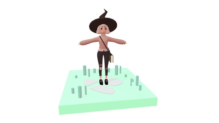 Witch base pose 3D Model