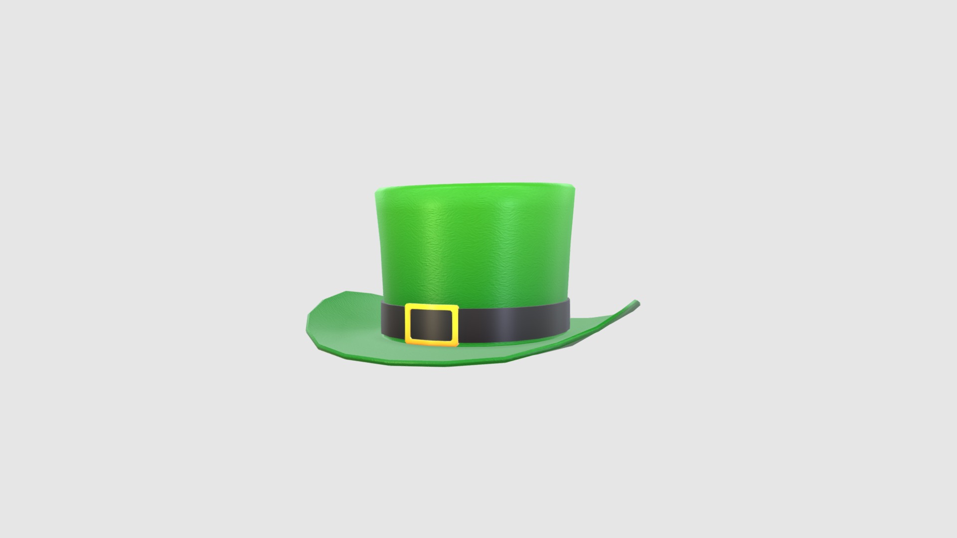 3D model Green Hat - This is a 3D model of the Green Hat. The 3D model is about a green and black hat.