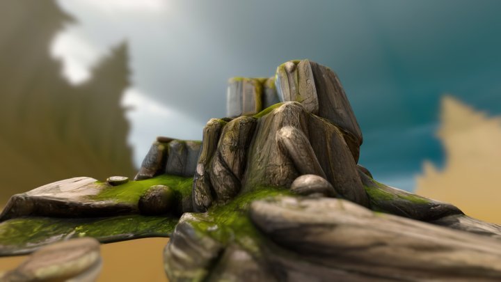 Stylized Rocky Environment – Game Ready 3D Scene