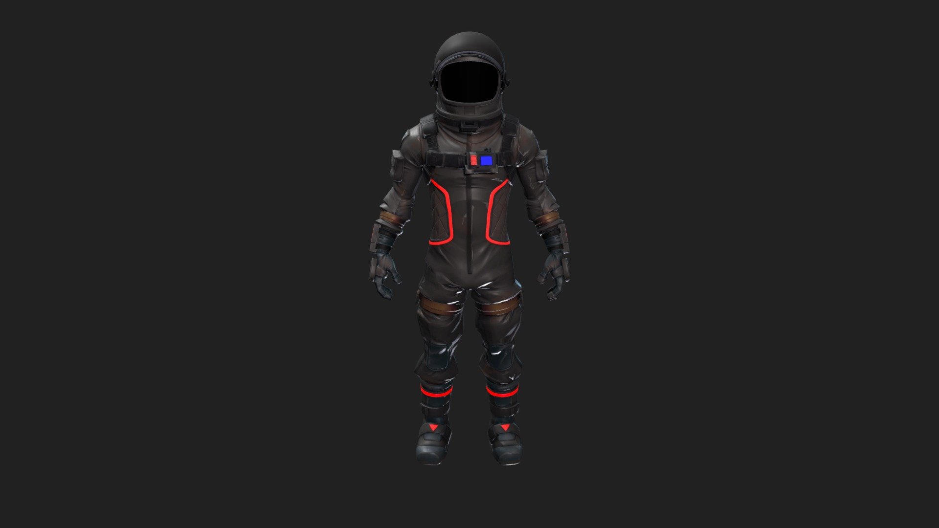 Fortnite - Black Astronaut - 3D model by Skin-Tracker ... - 1920 x 1080 jpeg 51kB