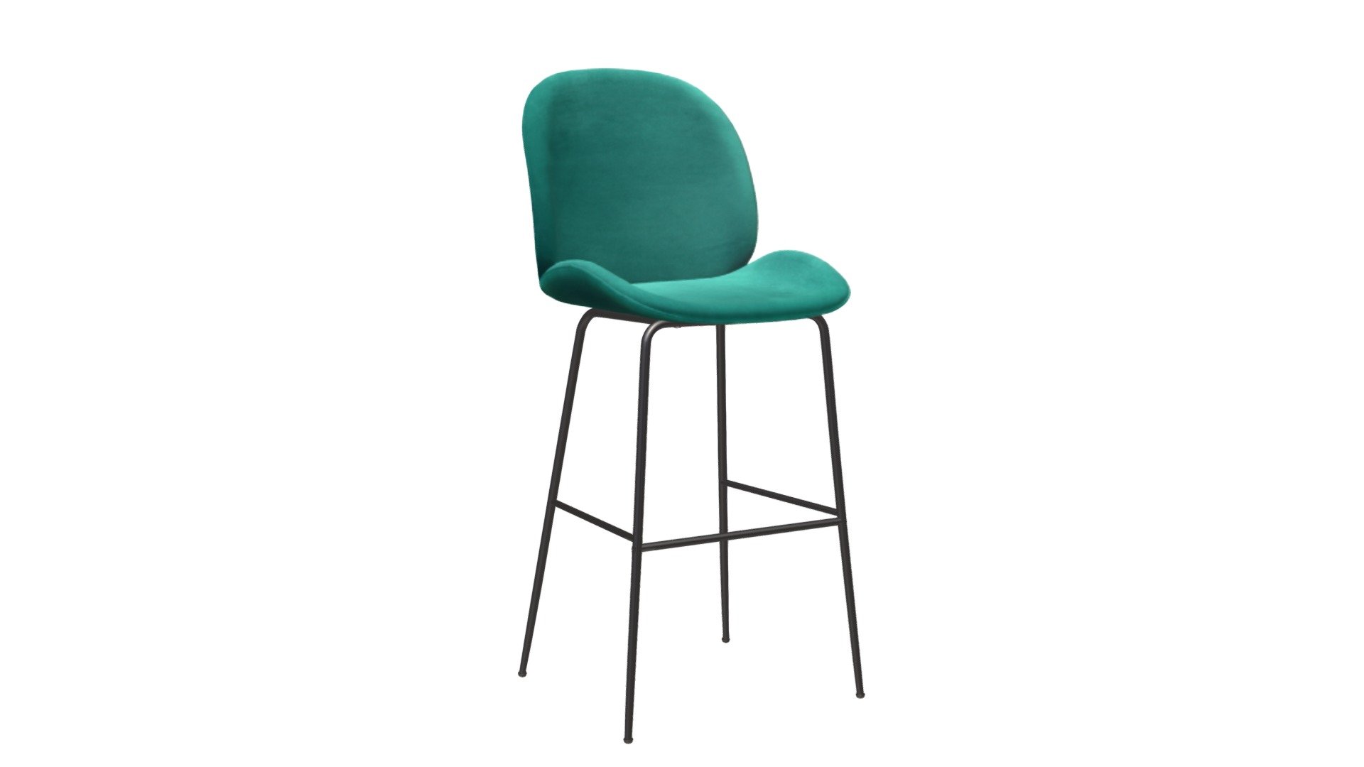 Miles Bar Chair Green - 101750 - Buy Royalty Free 3D model by Zuo ...