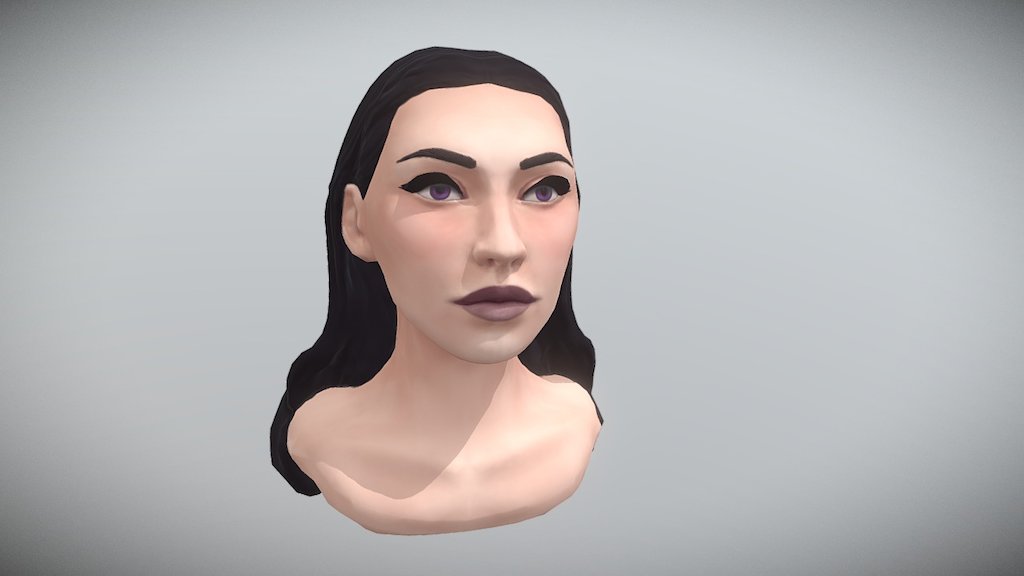 Bust of girl with color
