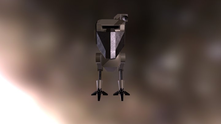 Low Poly - Biped Robot 3D Model