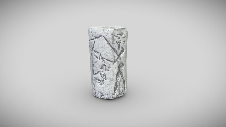 Sceau-cylindre traitement AO 3D Model