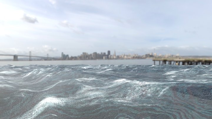 Free Ocean simulation-Tiled 3D Model
