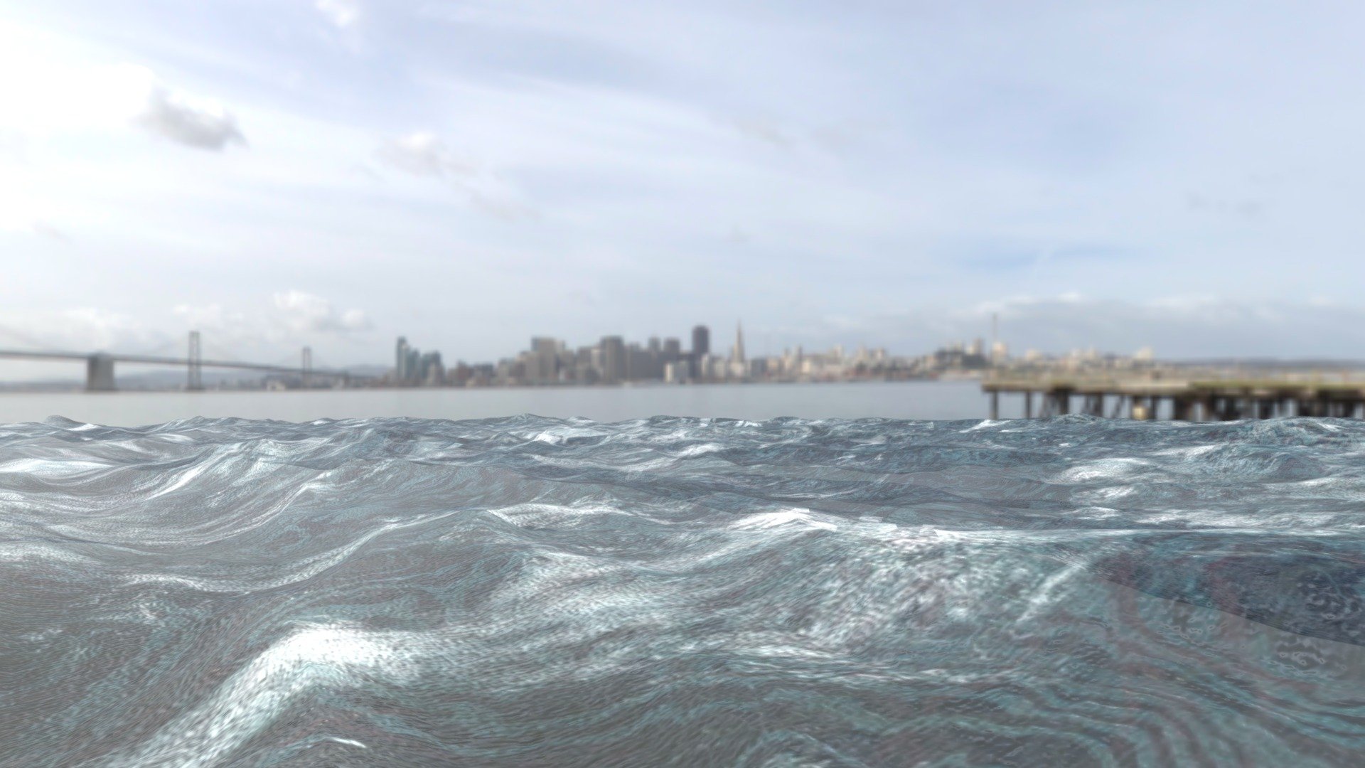 Free Ocean simulation-Tiled - Download Free 3D model by the9thearl ...