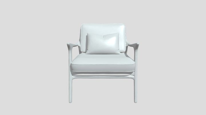 wooden lounge chair 3D Model