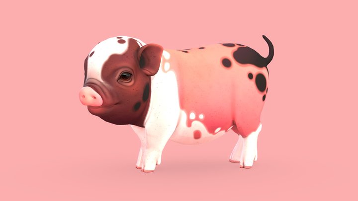 Mini Piglet 3D Model