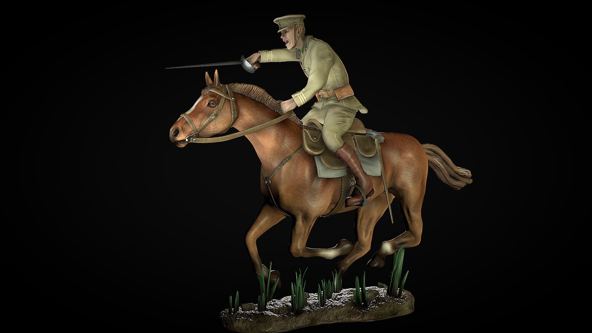 Cavalry new Stl File Charge WW1 British Download Free 3D Model 