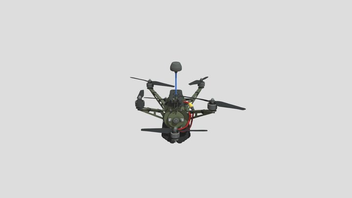 Drone Quadcopter W. 82mm Mine – Free 3D Model STL