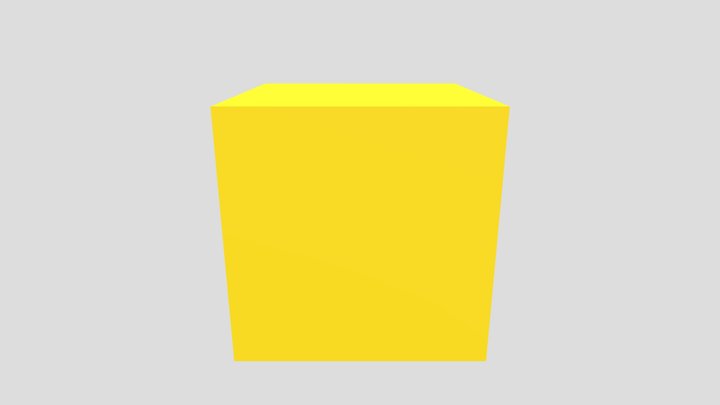 Default Yellow Cube 3D Model