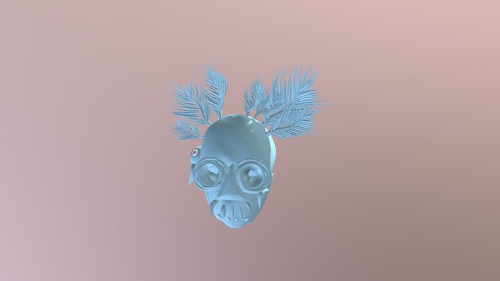 Tezcatlipoca Turkey Mask 3D Model