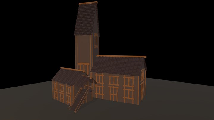 Old Wooden Houses 3D Model
