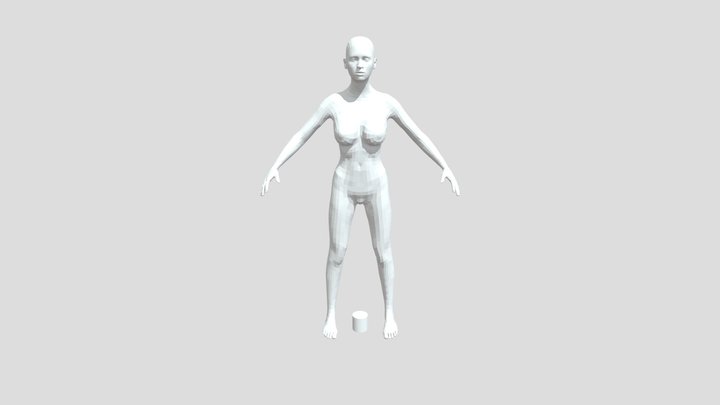Cuerpo Femenino Desnudo 3D Model