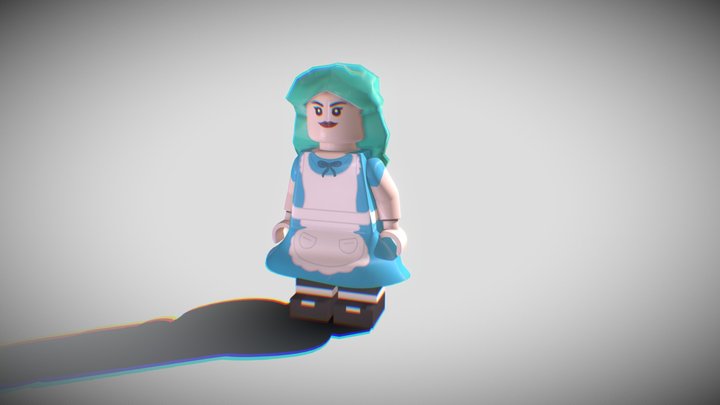 Alice In Wonderland Lego Figure 3D Model