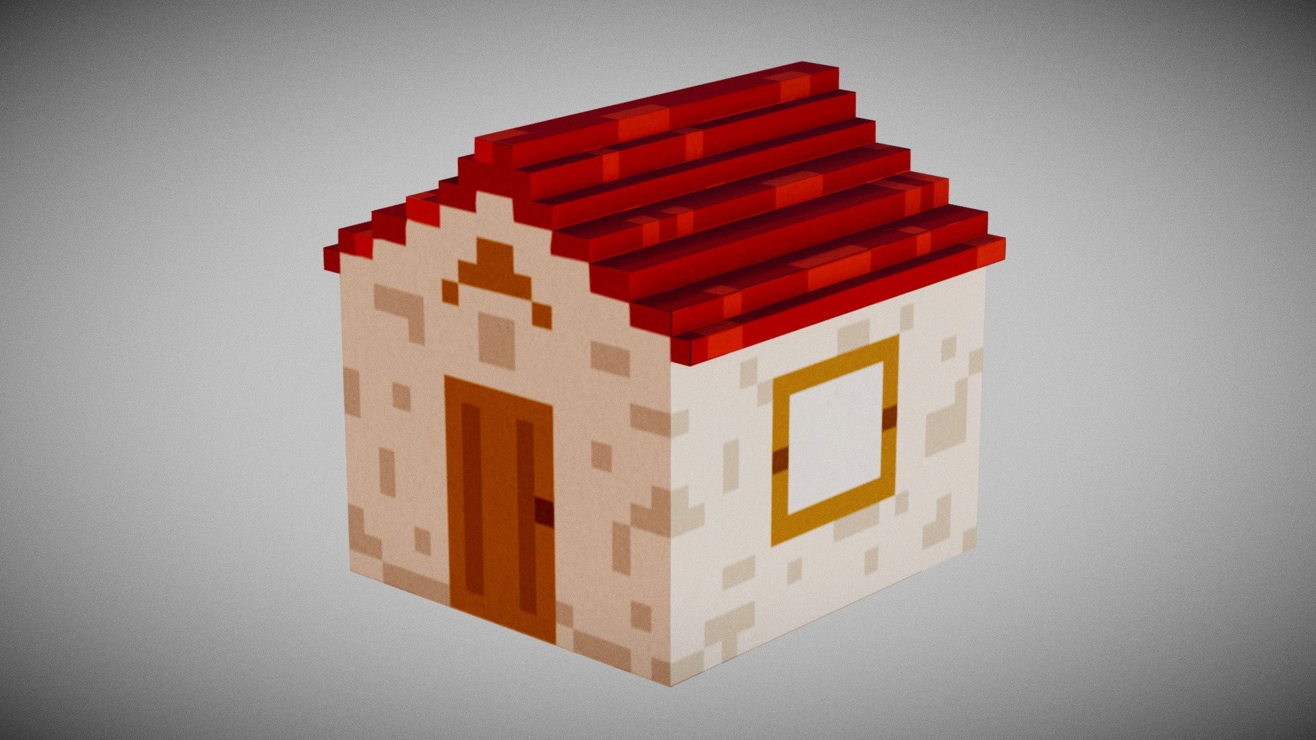 lowpoly texture baked house — Sketchfab embed 3D viewer