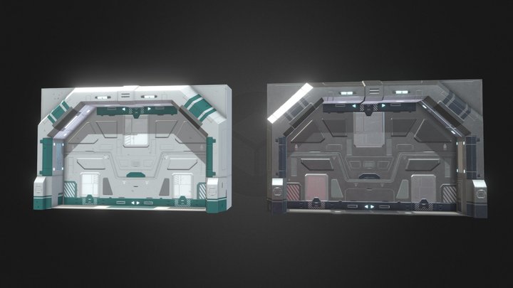 SciFi Doors Pack Vol2 - Door 04 3D Model