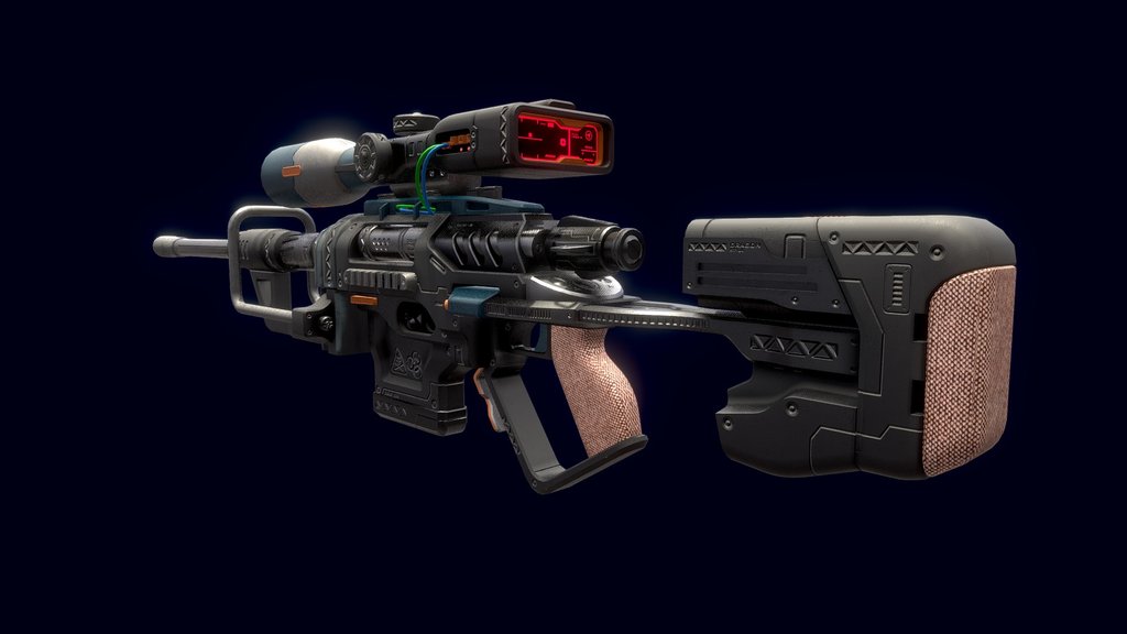 Sci Fi Weapon. Gameready Gun / Rifle.