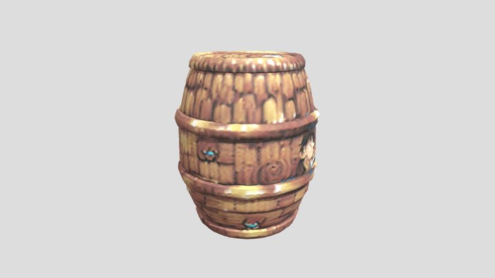Barrel in Pokemon Arcus style 3D Model