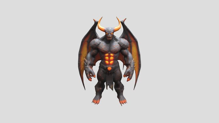 A muscular demon . 3D Model