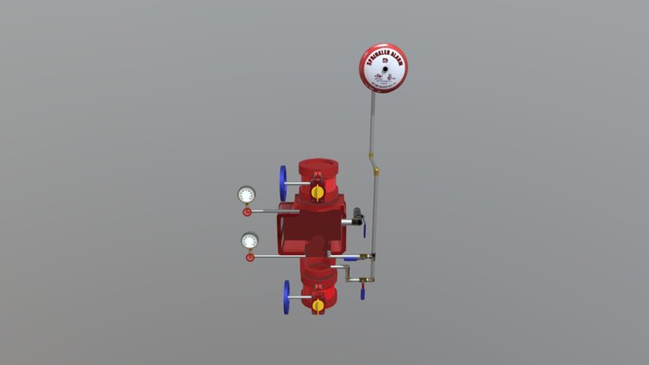 alarm valve cross-section 3D Model