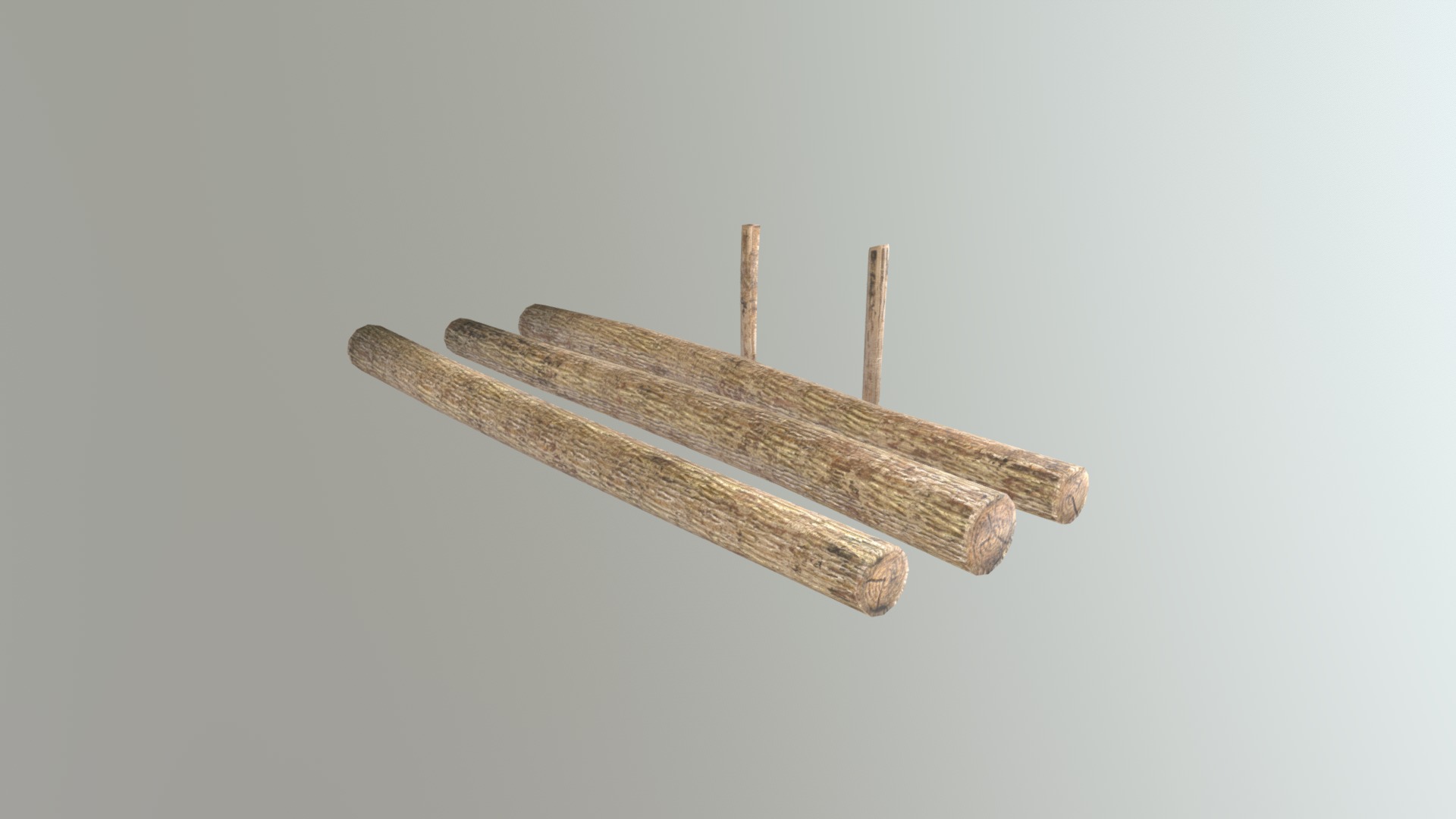 3D model Wooden Logs - This is a 3D model of the Wooden Logs. The 3D model is about a wooden piece of wood.