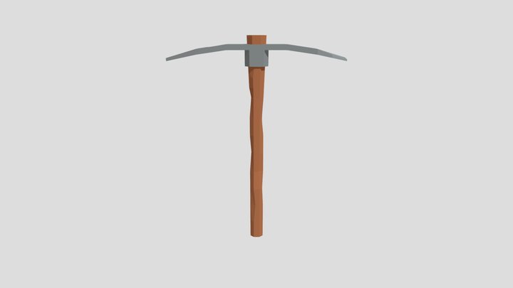 Pickaxe Low Poly 3D Model