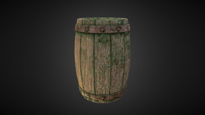 Medeival Wooden Barrel Asset 3D Model