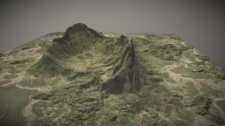 Greenish-vegetation-landscape 3D Model