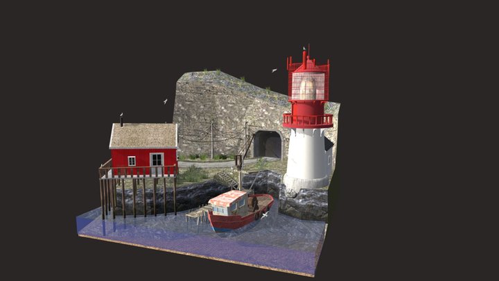 DAE Diorama - By the ocean 3D Model