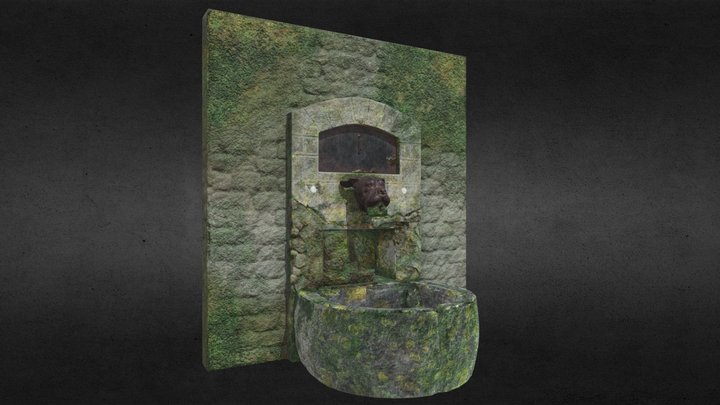 Belleau Wood Devil Dog Fountain 3D Model
