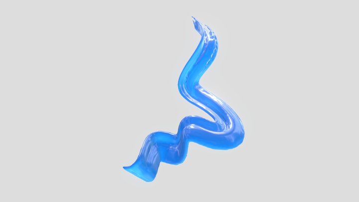 Water Splash Animation - Spiral Acendent 2 3D Model