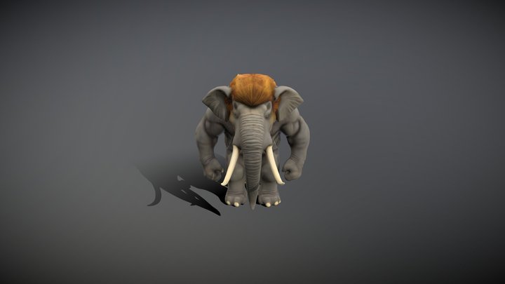 Hybrid Elephant And Lion 3D Model
