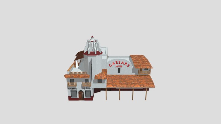 Hotel Caesar Tijuana 1957 3D Model