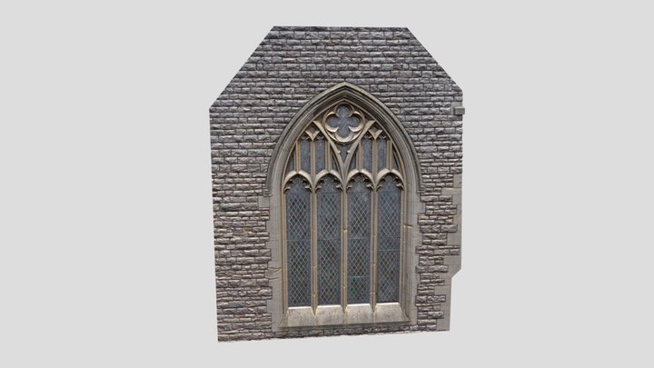 Ancient Church Window 3D Model
