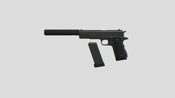 Colt 1911 Draft 2 3D Model