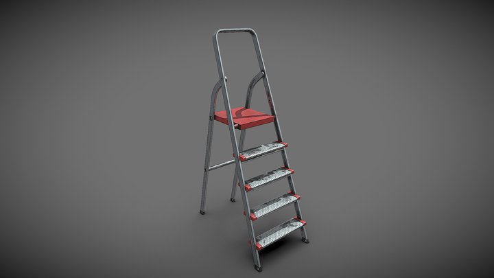 A stepladder. Стремянка. – Modello 3D gratuito STL