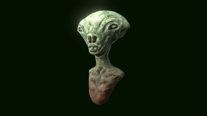 Alien statue 3D Model