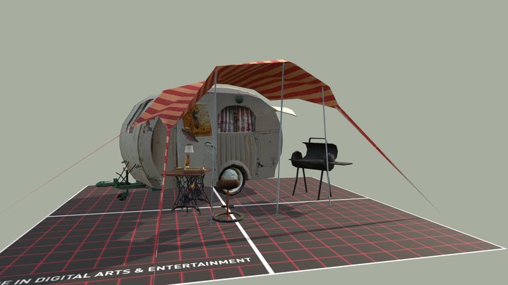 Eco House - Texture 2 More detailed props 3D Model