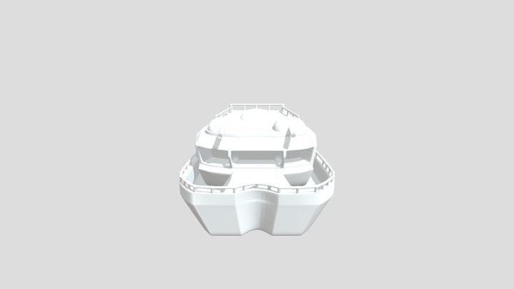 Boss Boat Enemy 3D Model