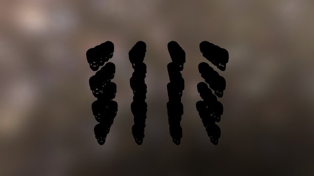 Skulls of gold 3D Model