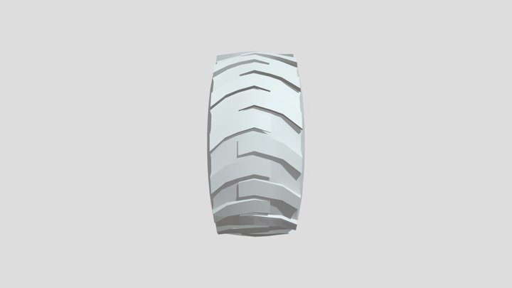 Backhoe Tire 3D Model