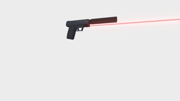 Poly Pistol 3D Model