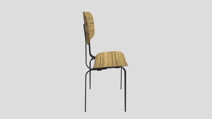 Wooden Chair (CW-1) 3D Model