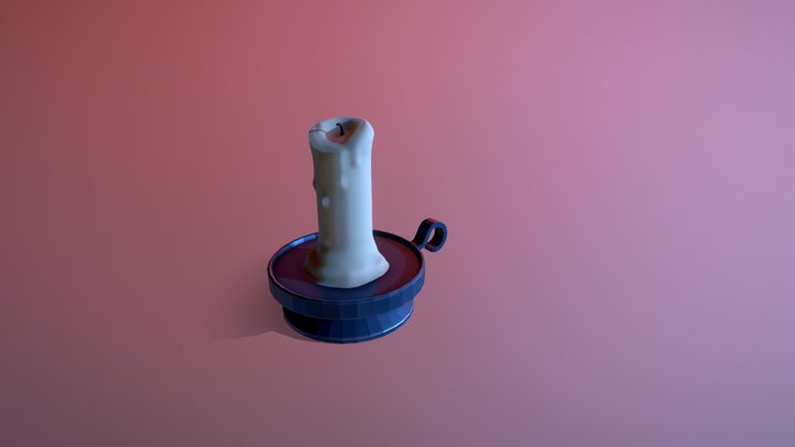 Candle With Stand 3D Model