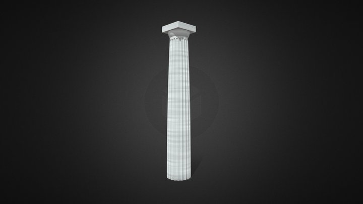 A Classic Greek Doric Pillar 3D Model