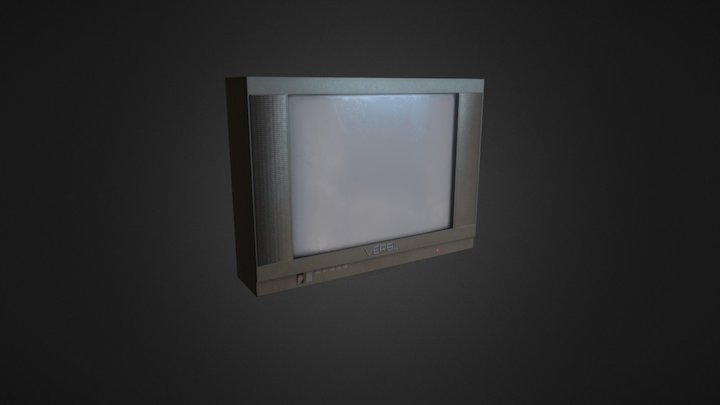 Old Television PBR 2 3D Model