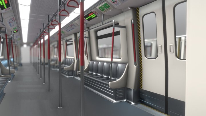 香港地鐵 Hong Kong Railway Cart Game Asset 3D Model